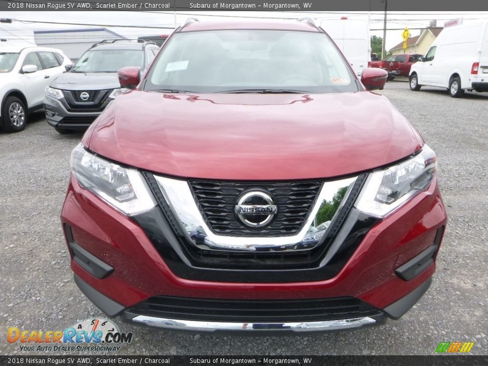 2018 Nissan Rogue SV AWD Scarlet Ember / Charcoal Photo #8