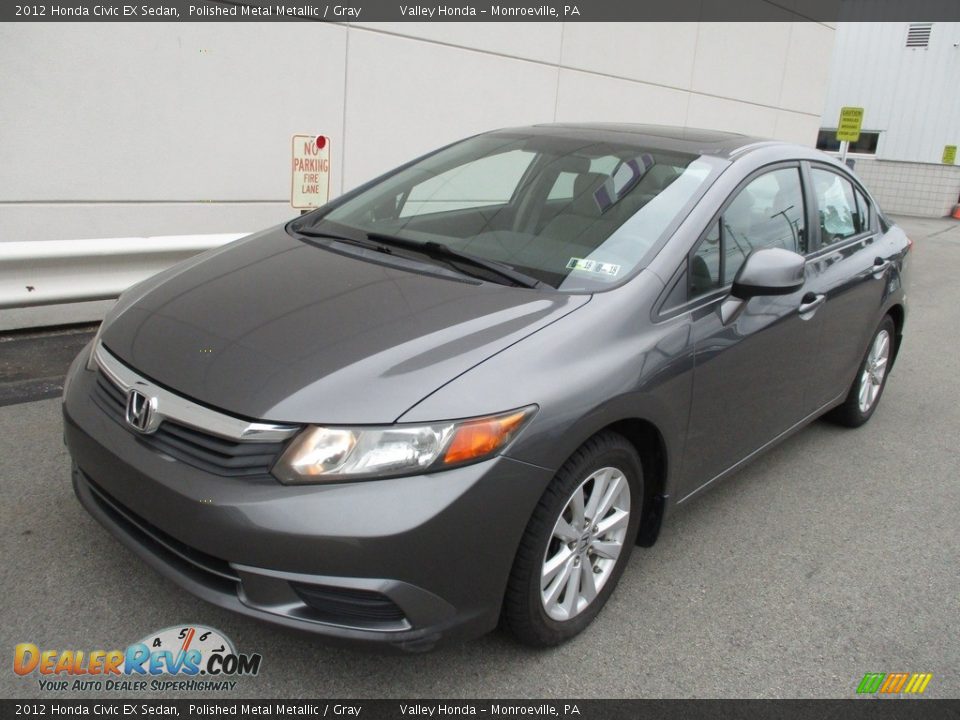 2012 Honda Civic EX Sedan Polished Metal Metallic / Gray Photo #9