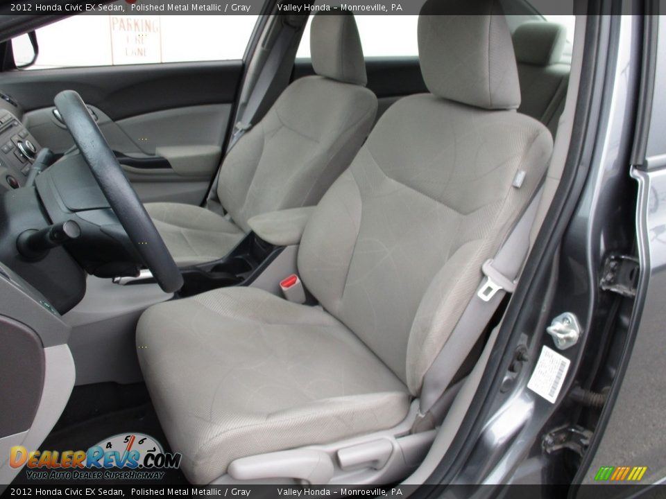 2012 Honda Civic EX Sedan Polished Metal Metallic / Gray Photo #11