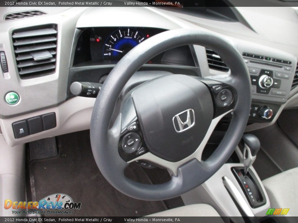 2012 Honda Civic EX Sedan Polished Metal Metallic / Gray Photo #14