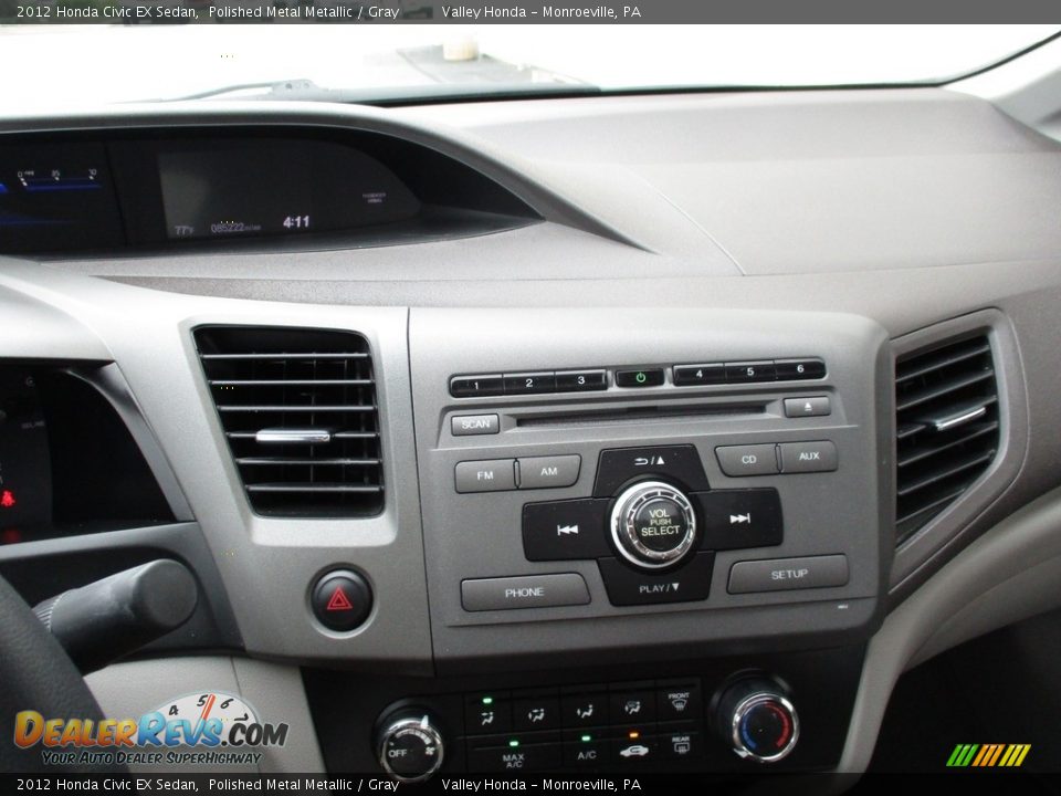 2012 Honda Civic EX Sedan Polished Metal Metallic / Gray Photo #15
