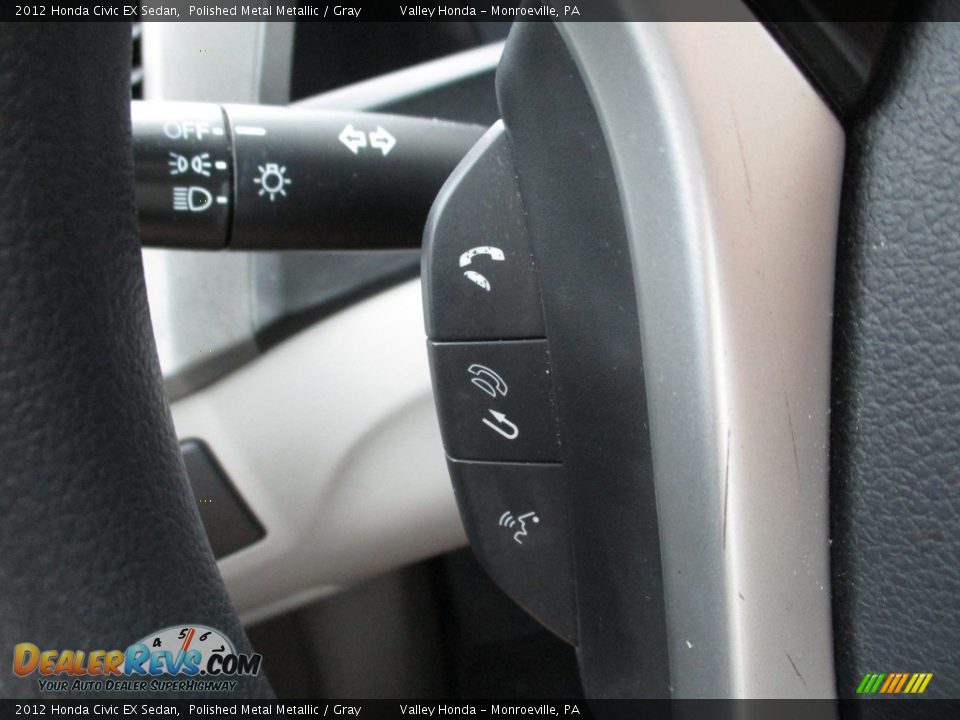 2012 Honda Civic EX Sedan Polished Metal Metallic / Gray Photo #16