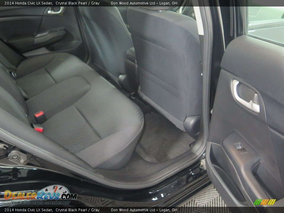 2014 Honda Civic LX Sedan Crystal Black Pearl / Gray Photo #34