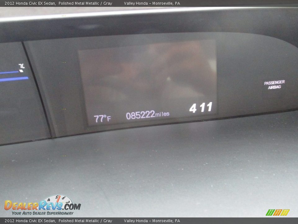 2012 Honda Civic EX Sedan Polished Metal Metallic / Gray Photo #20