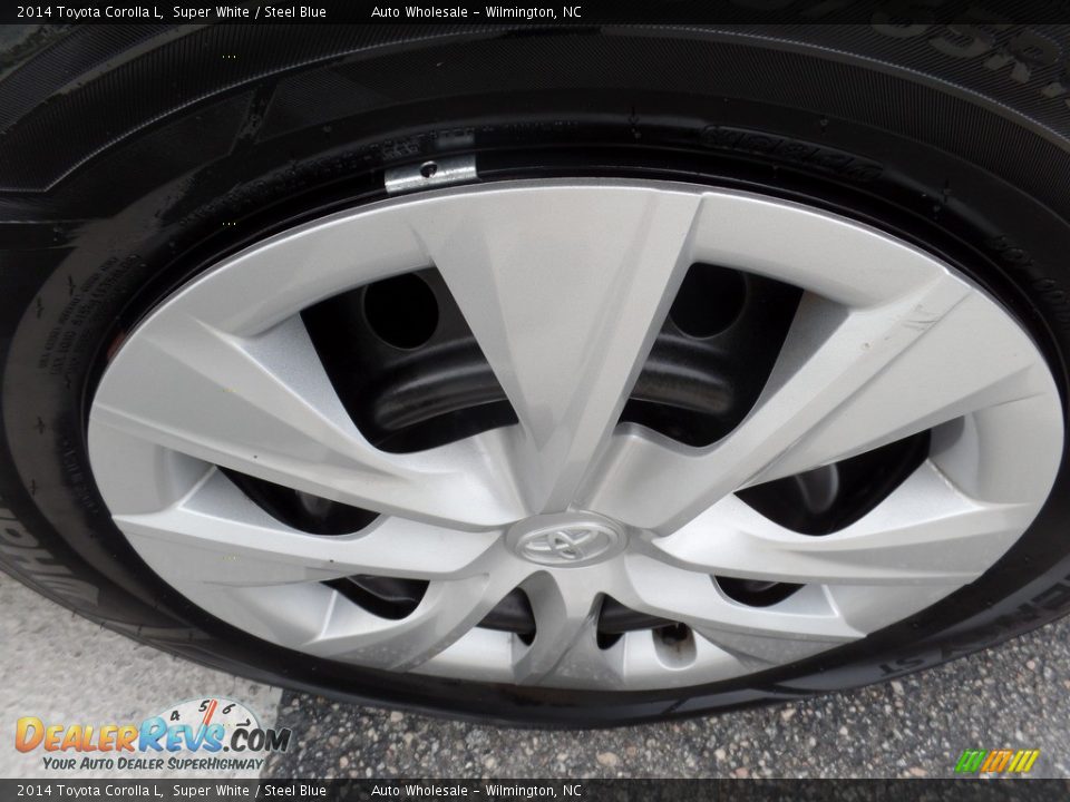 2014 Toyota Corolla L Super White / Steel Blue Photo #7