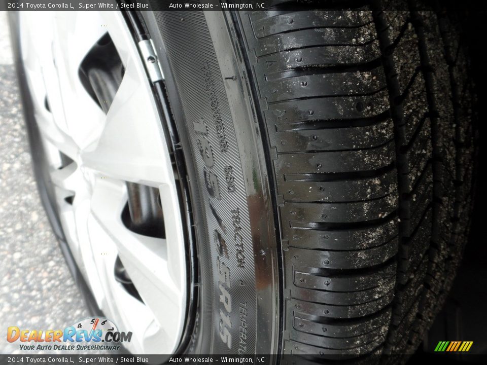 2014 Toyota Corolla L Super White / Steel Blue Photo #8