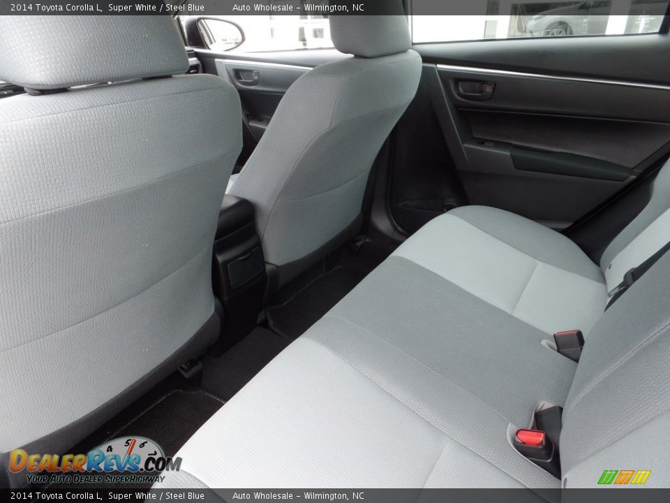 2014 Toyota Corolla L Super White / Steel Blue Photo #12
