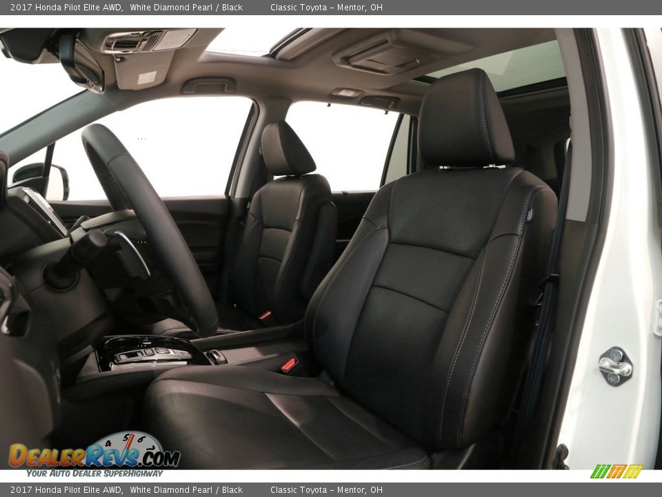 2017 Honda Pilot Elite AWD White Diamond Pearl / Black Photo #6