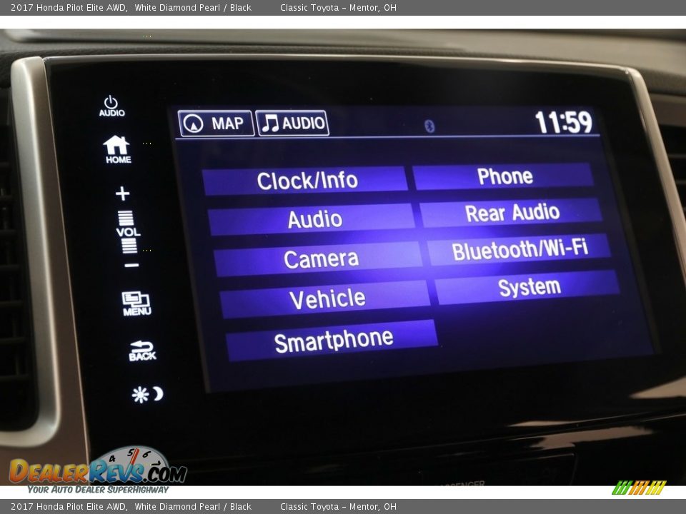 2017 Honda Pilot Elite AWD White Diamond Pearl / Black Photo #20
