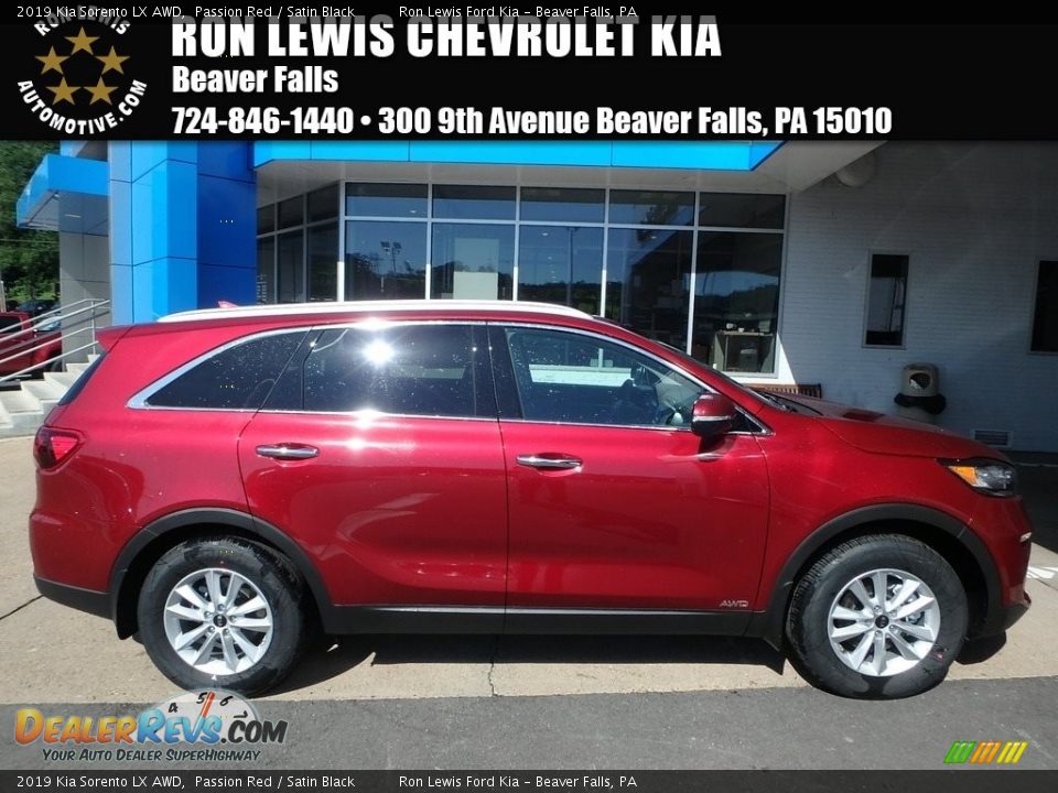 2019 Kia Sorento LX AWD Passion Red / Satin Black Photo #1