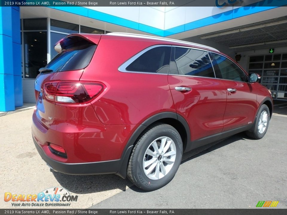 2019 Kia Sorento LX AWD Passion Red / Stone Beige Photo #3