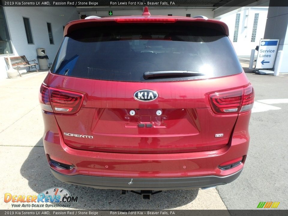 2019 Kia Sorento LX AWD Passion Red / Stone Beige Photo #4
