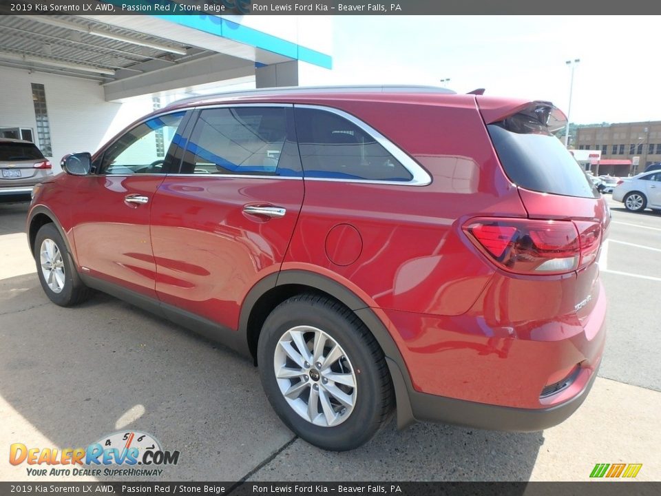 2019 Kia Sorento LX AWD Passion Red / Stone Beige Photo #6