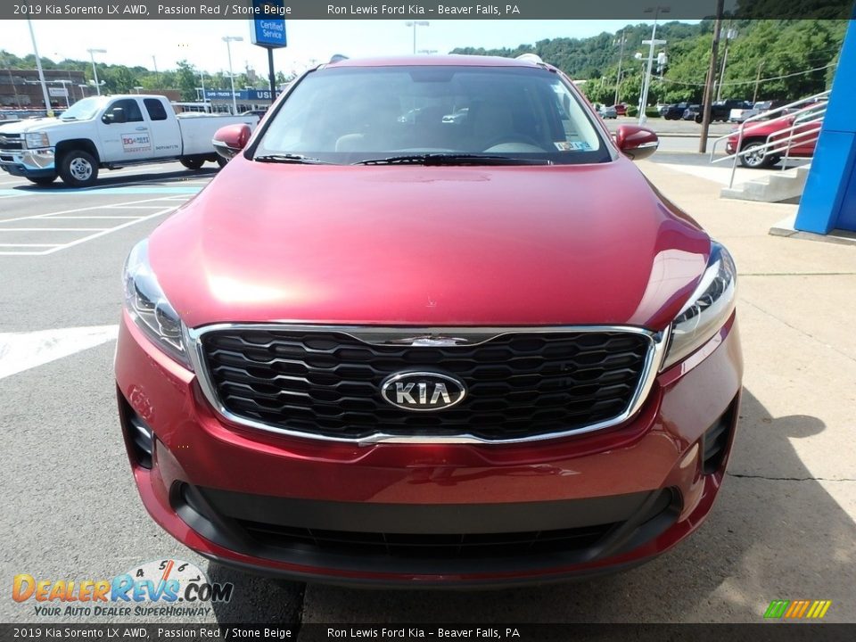 2019 Kia Sorento LX AWD Passion Red / Stone Beige Photo #9