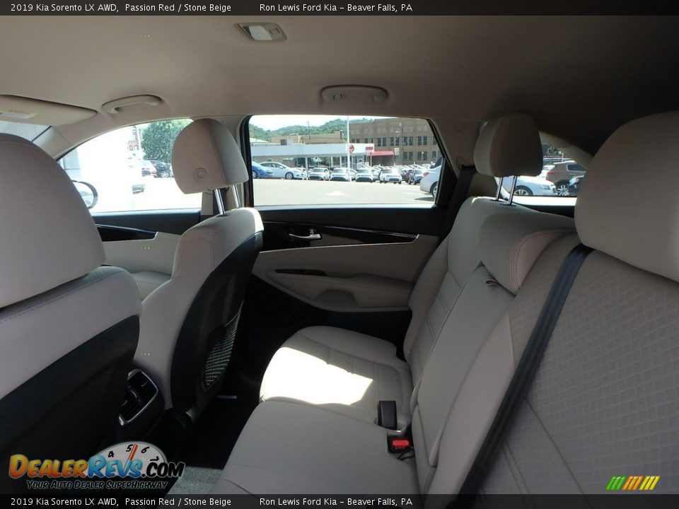 Rear Seat of 2019 Kia Sorento LX AWD Photo #12