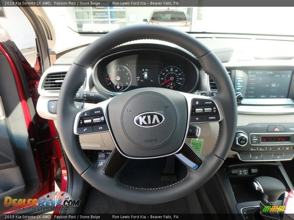 2019 Kia Sorento LX AWD Passion Red / Stone Beige Photo #16