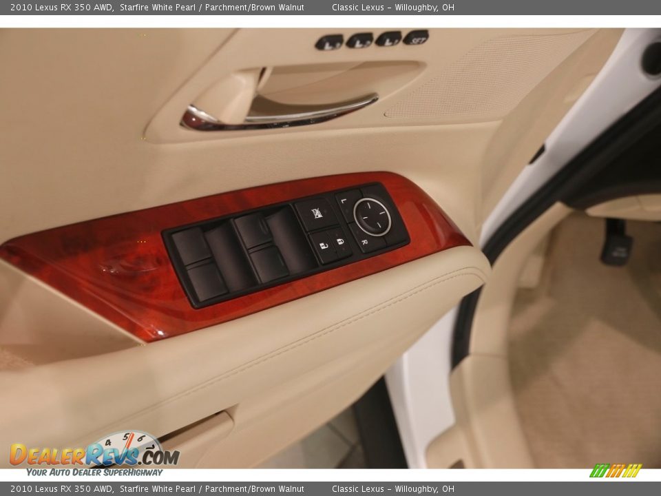 2010 Lexus RX 350 AWD Starfire White Pearl / Parchment/Brown Walnut Photo #5
