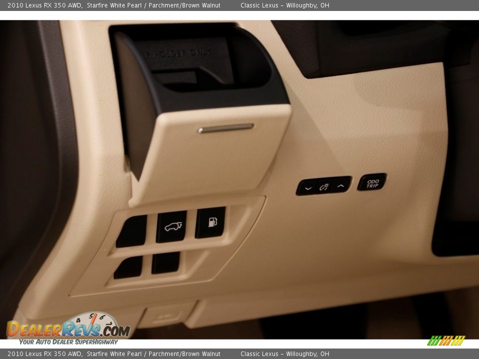 2010 Lexus RX 350 AWD Starfire White Pearl / Parchment/Brown Walnut Photo #7