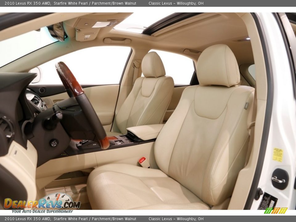2010 Lexus RX 350 AWD Starfire White Pearl / Parchment/Brown Walnut Photo #8