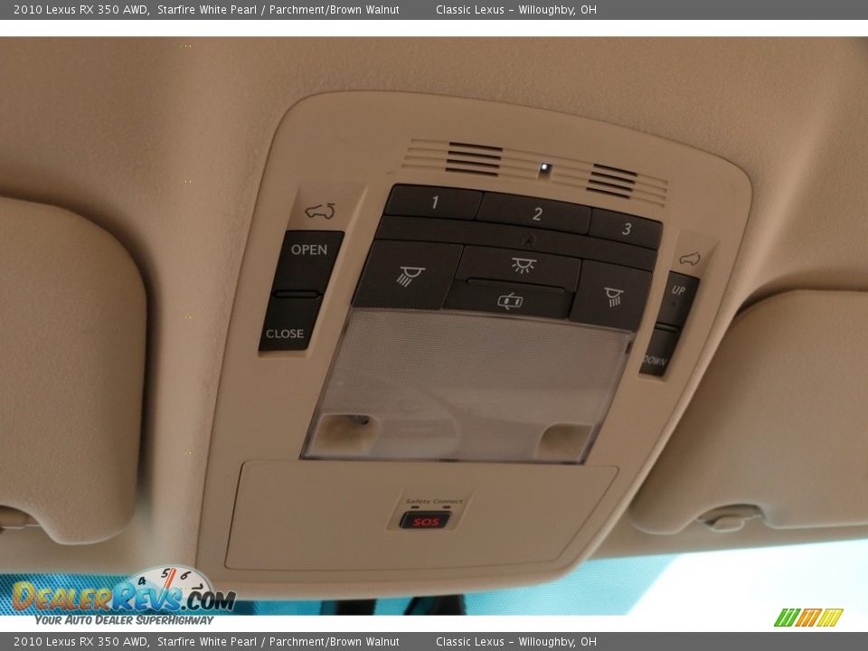 2010 Lexus RX 350 AWD Starfire White Pearl / Parchment/Brown Walnut Photo #12