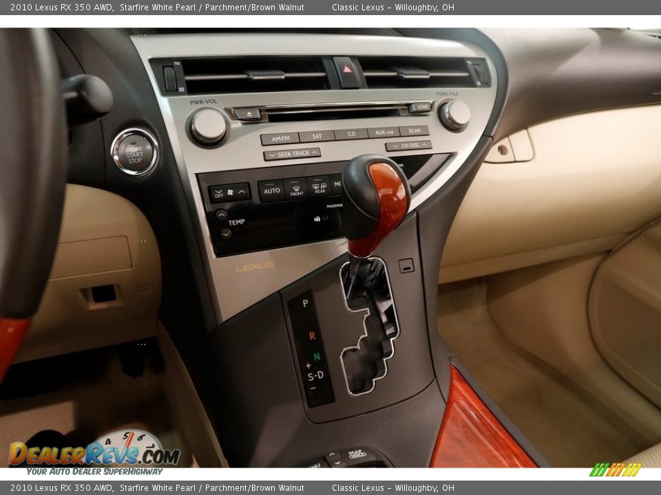 2010 Lexus RX 350 AWD Starfire White Pearl / Parchment/Brown Walnut Photo #13