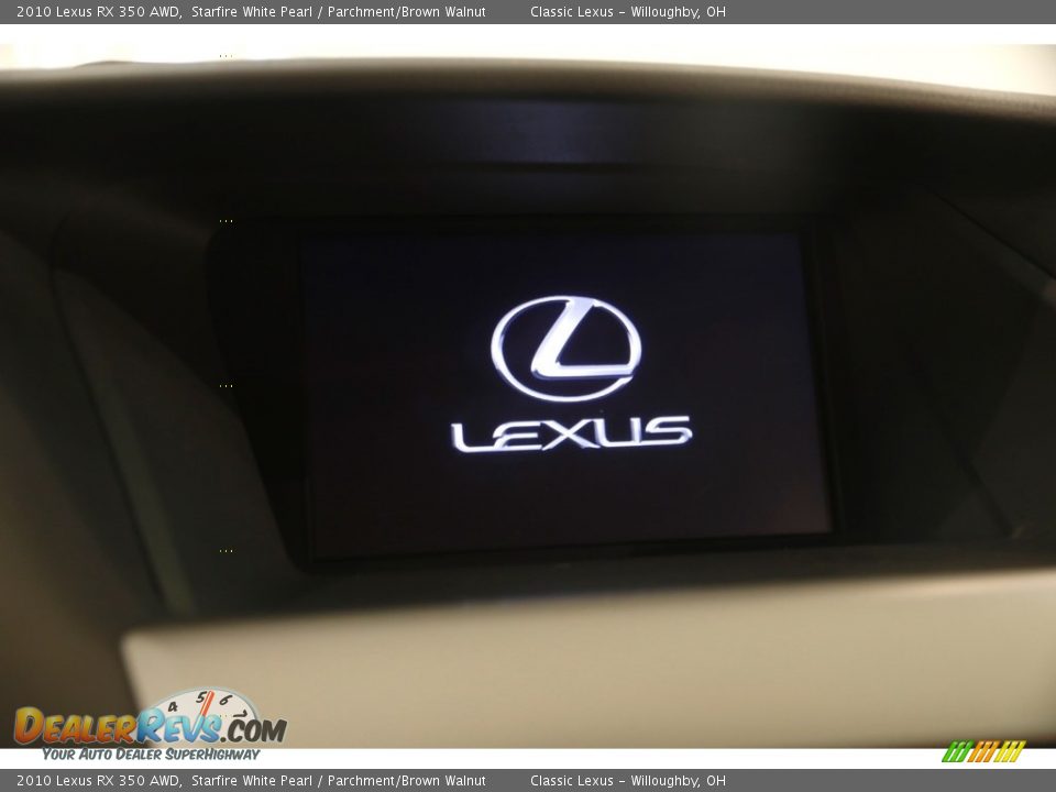 2010 Lexus RX 350 AWD Starfire White Pearl / Parchment/Brown Walnut Photo #14