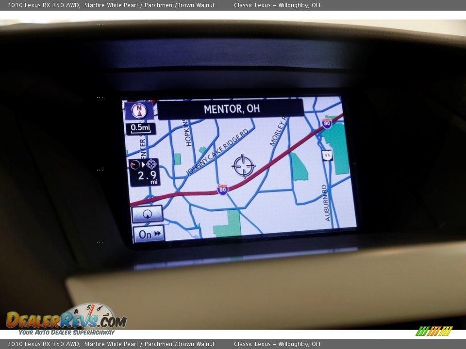 2010 Lexus RX 350 AWD Starfire White Pearl / Parchment/Brown Walnut Photo #17