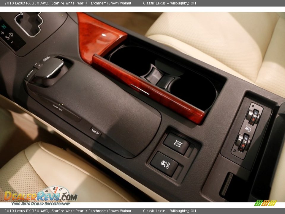 2010 Lexus RX 350 AWD Starfire White Pearl / Parchment/Brown Walnut Photo #22