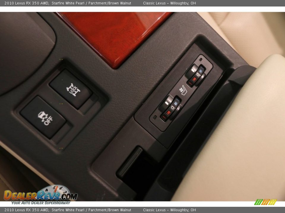 2010 Lexus RX 350 AWD Starfire White Pearl / Parchment/Brown Walnut Photo #24
