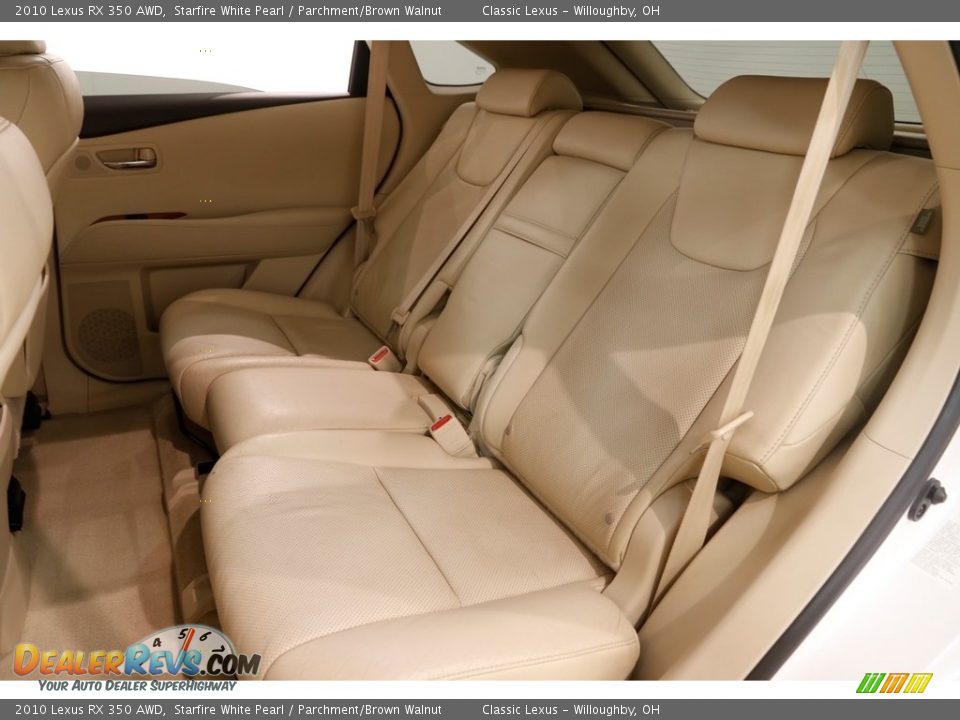 2010 Lexus RX 350 AWD Starfire White Pearl / Parchment/Brown Walnut Photo #27