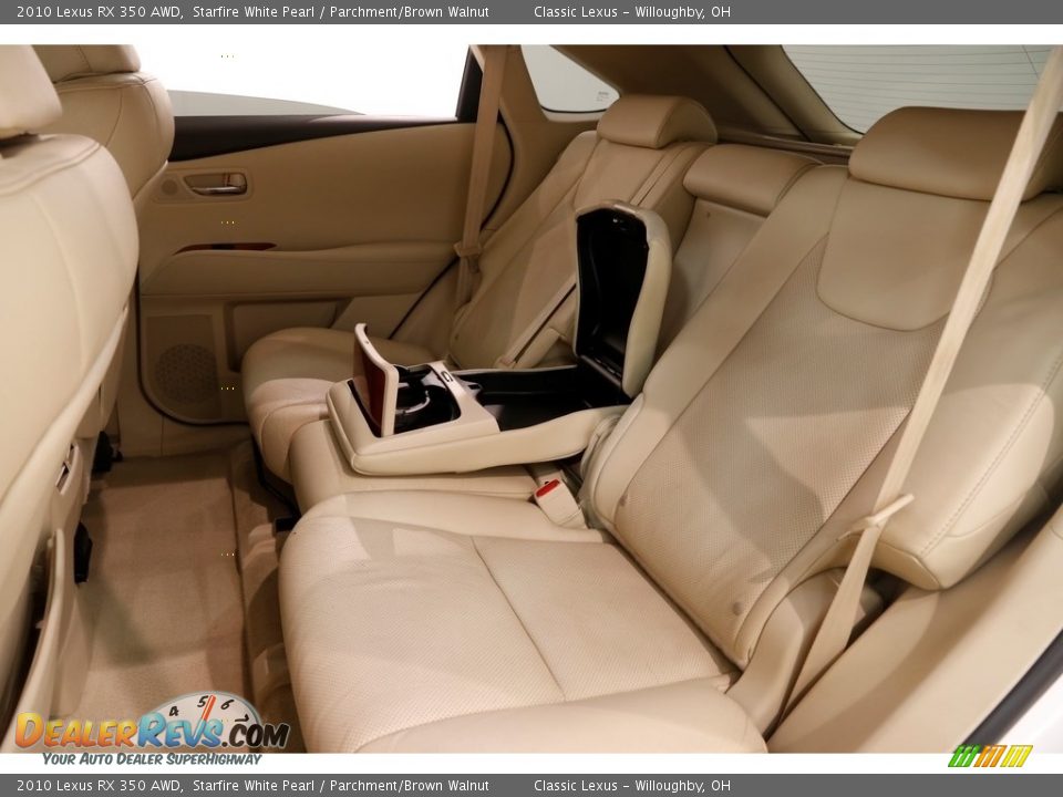 2010 Lexus RX 350 AWD Starfire White Pearl / Parchment/Brown Walnut Photo #28