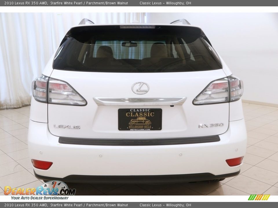 2010 Lexus RX 350 AWD Starfire White Pearl / Parchment/Brown Walnut Photo #29