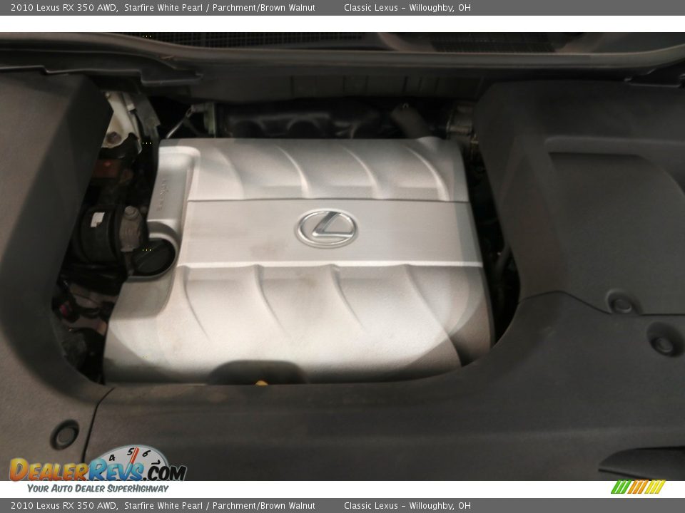 2010 Lexus RX 350 AWD Starfire White Pearl / Parchment/Brown Walnut Photo #30