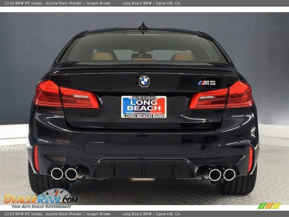 2018 BMW M5 Sedan Azurite Black Metallic / Aragon Brown Photo #4