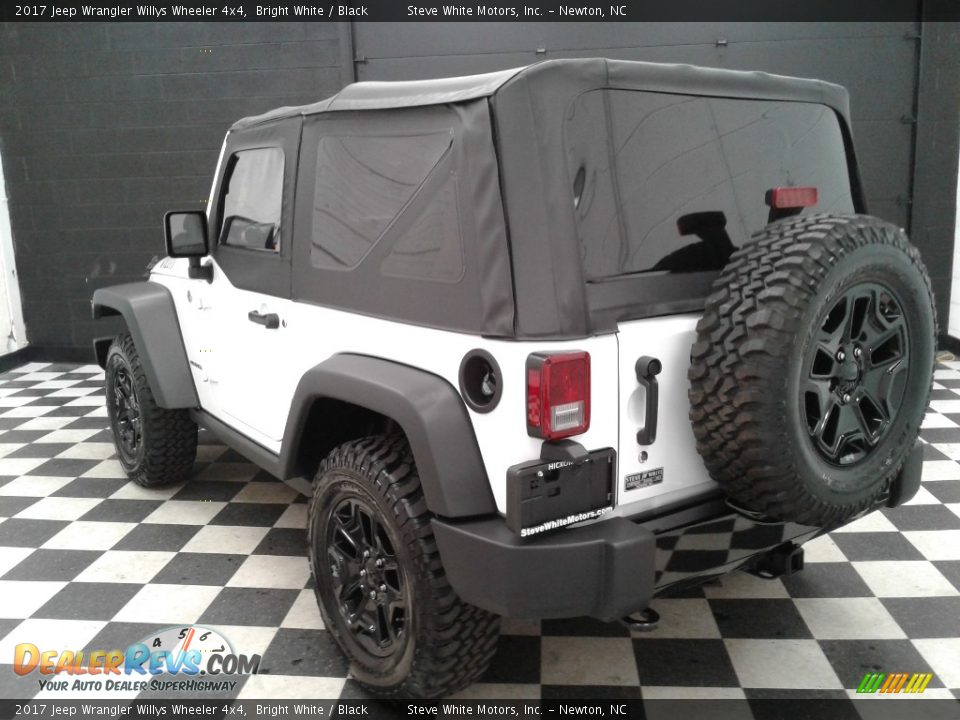 2017 Jeep Wrangler Willys Wheeler 4x4 Bright White / Black Photo #7