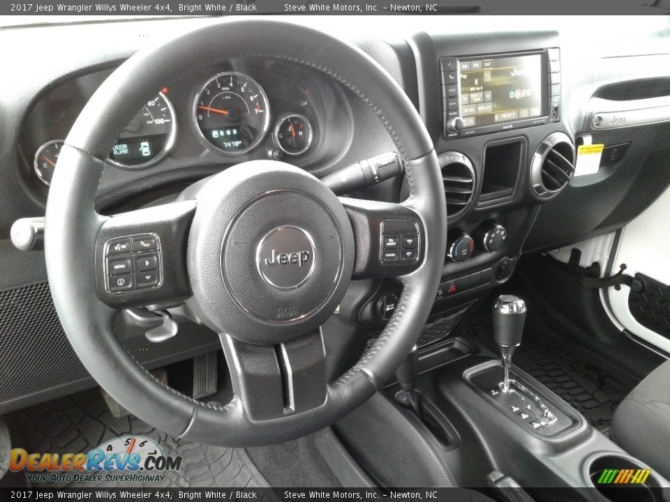2017 Jeep Wrangler Willys Wheeler 4x4 Bright White / Black Photo #24