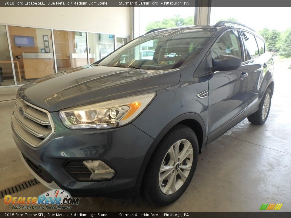 2018 Ford Escape SEL Blue Metallic / Medium Light Stone Photo #4