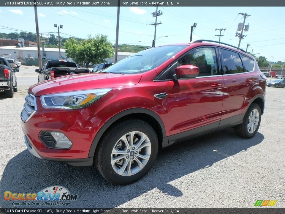 2018 Ford Escape SEL 4WD Ruby Red / Medium Light Stone Photo #8