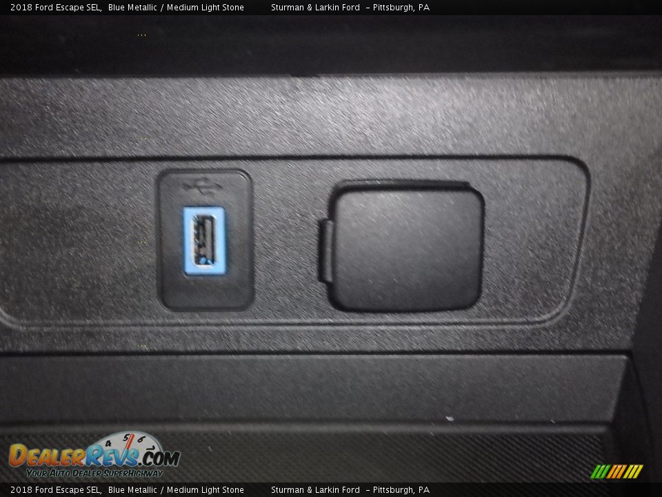 2018 Ford Escape SEL Blue Metallic / Medium Light Stone Photo #14