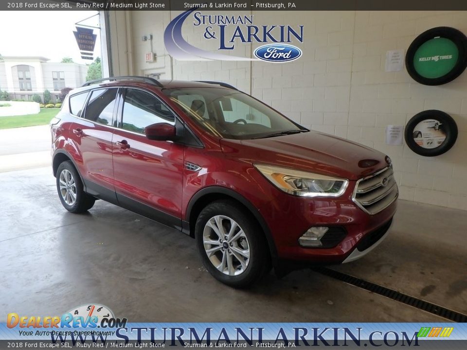 2018 Ford Escape SEL Ruby Red / Medium Light Stone Photo #1