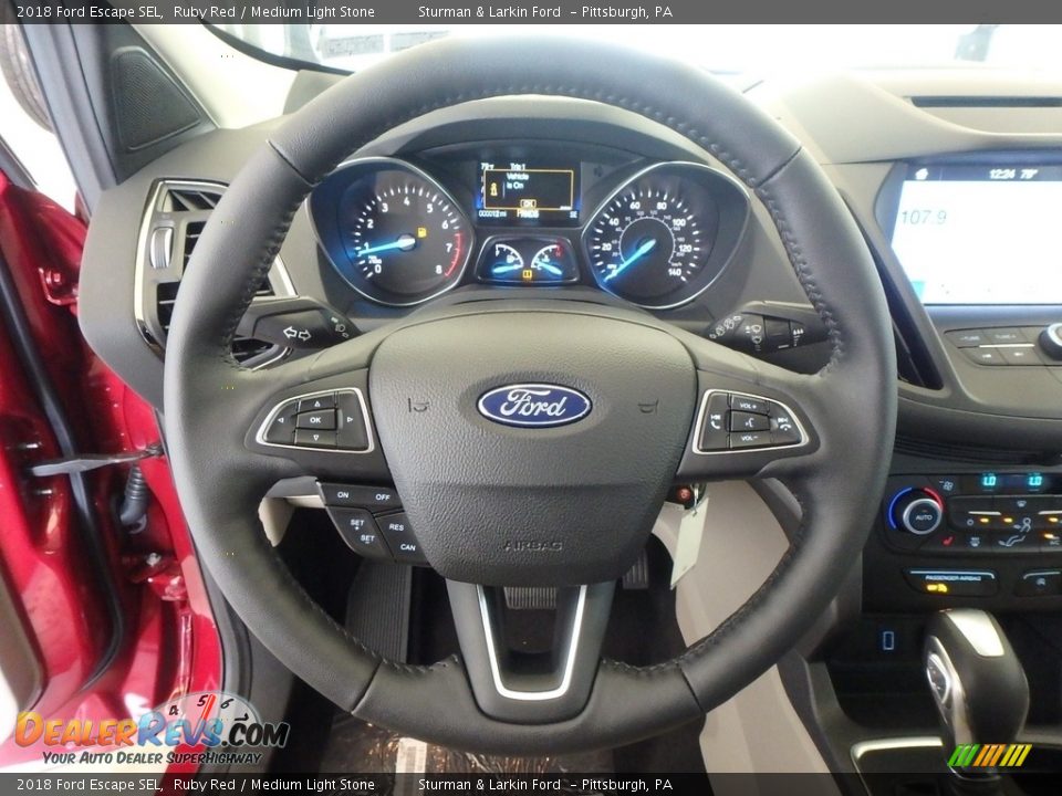 2018 Ford Escape SEL Ruby Red / Medium Light Stone Photo #15