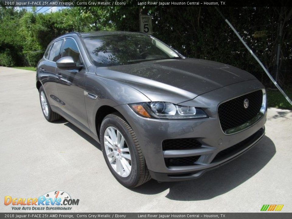 2018 Jaguar F-PACE 25t AWD Prestige Corris Grey Metallic / Ebony Photo #2