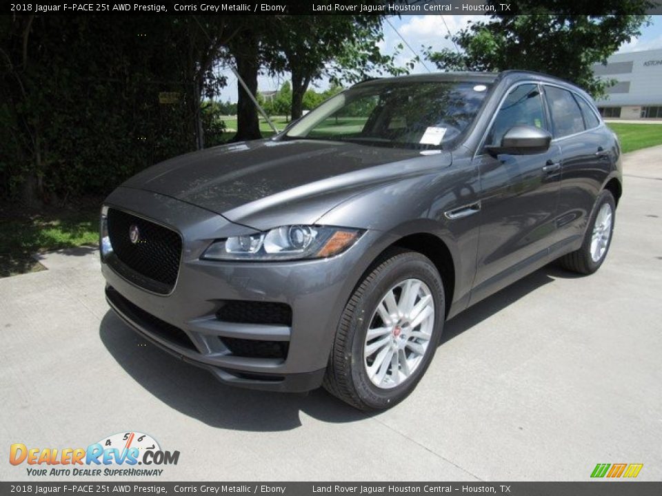 2018 Jaguar F-PACE 25t AWD Prestige Corris Grey Metallic / Ebony Photo #10