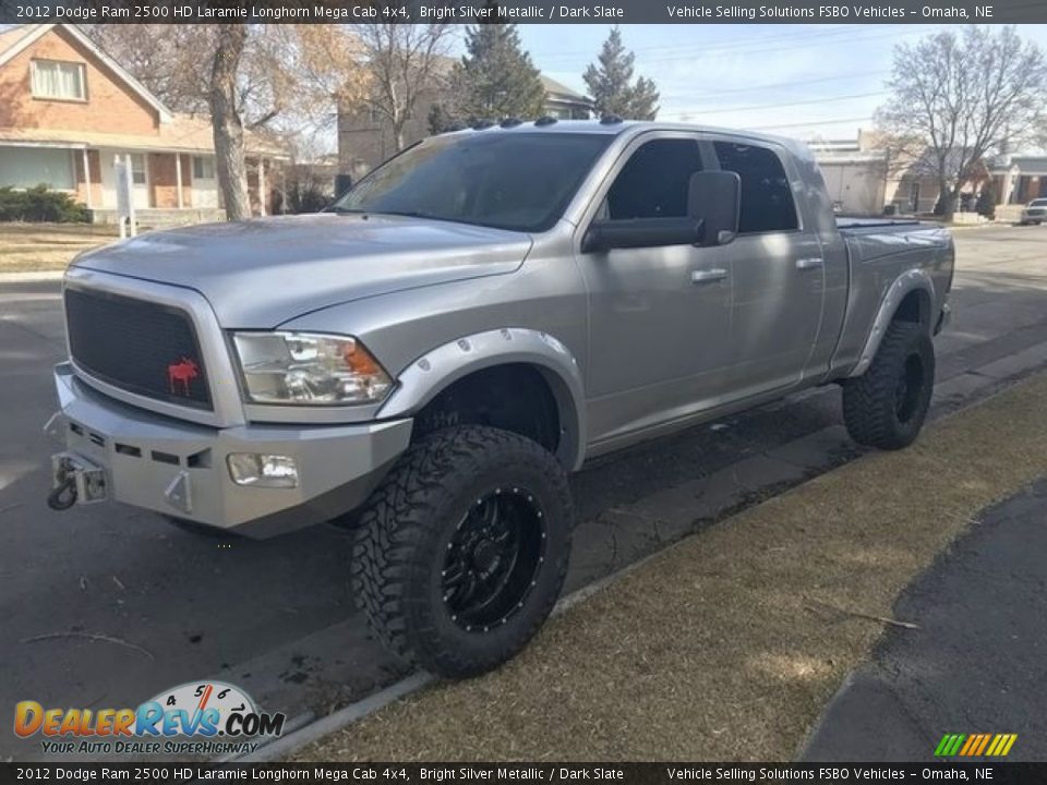 2012 Dodge Ram 2500 HD Laramie Longhorn Mega Cab 4x4 Bright Silver Metallic / Dark Slate Photo #1