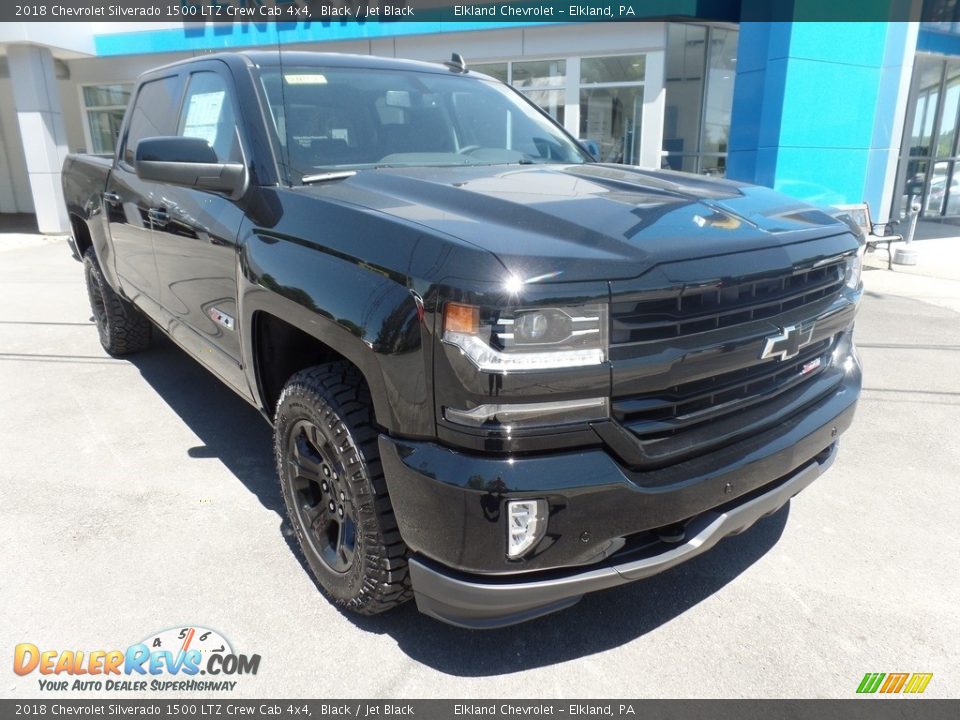 2018 Chevrolet Silverado 1500 LTZ Crew Cab 4x4 Black / Jet Black Photo #1