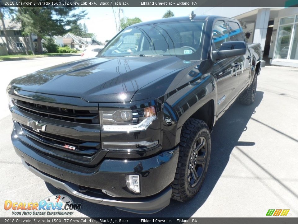 2018 Chevrolet Silverado 1500 LTZ Crew Cab 4x4 Black / Jet Black Photo #3