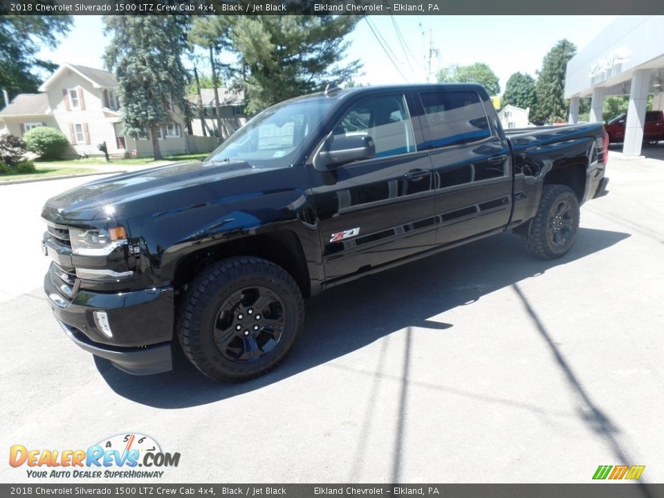 2018 Chevrolet Silverado 1500 LTZ Crew Cab 4x4 Black / Jet Black Photo #4