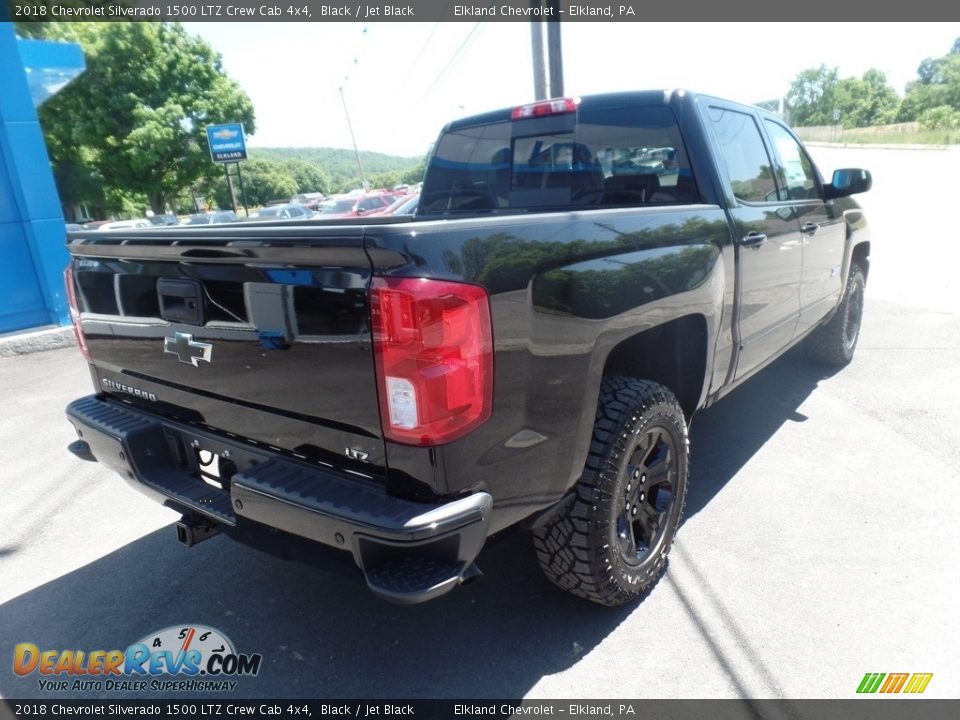 2018 Chevrolet Silverado 1500 LTZ Crew Cab 4x4 Black / Jet Black Photo #8