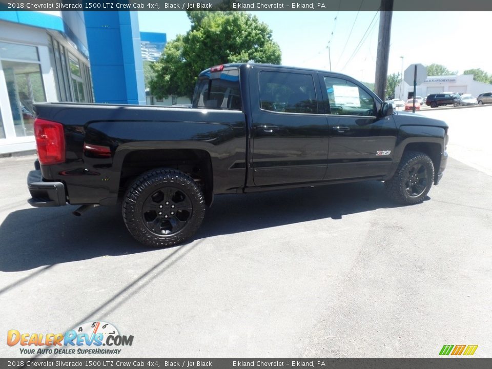 2018 Chevrolet Silverado 1500 LTZ Crew Cab 4x4 Black / Jet Black Photo #9