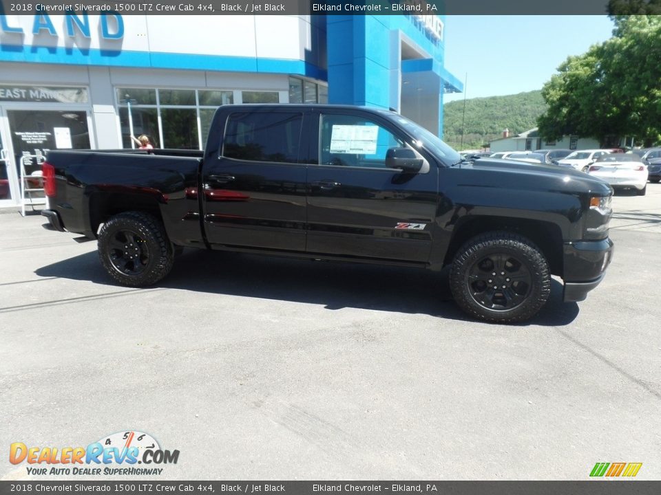 2018 Chevrolet Silverado 1500 LTZ Crew Cab 4x4 Black / Jet Black Photo #10